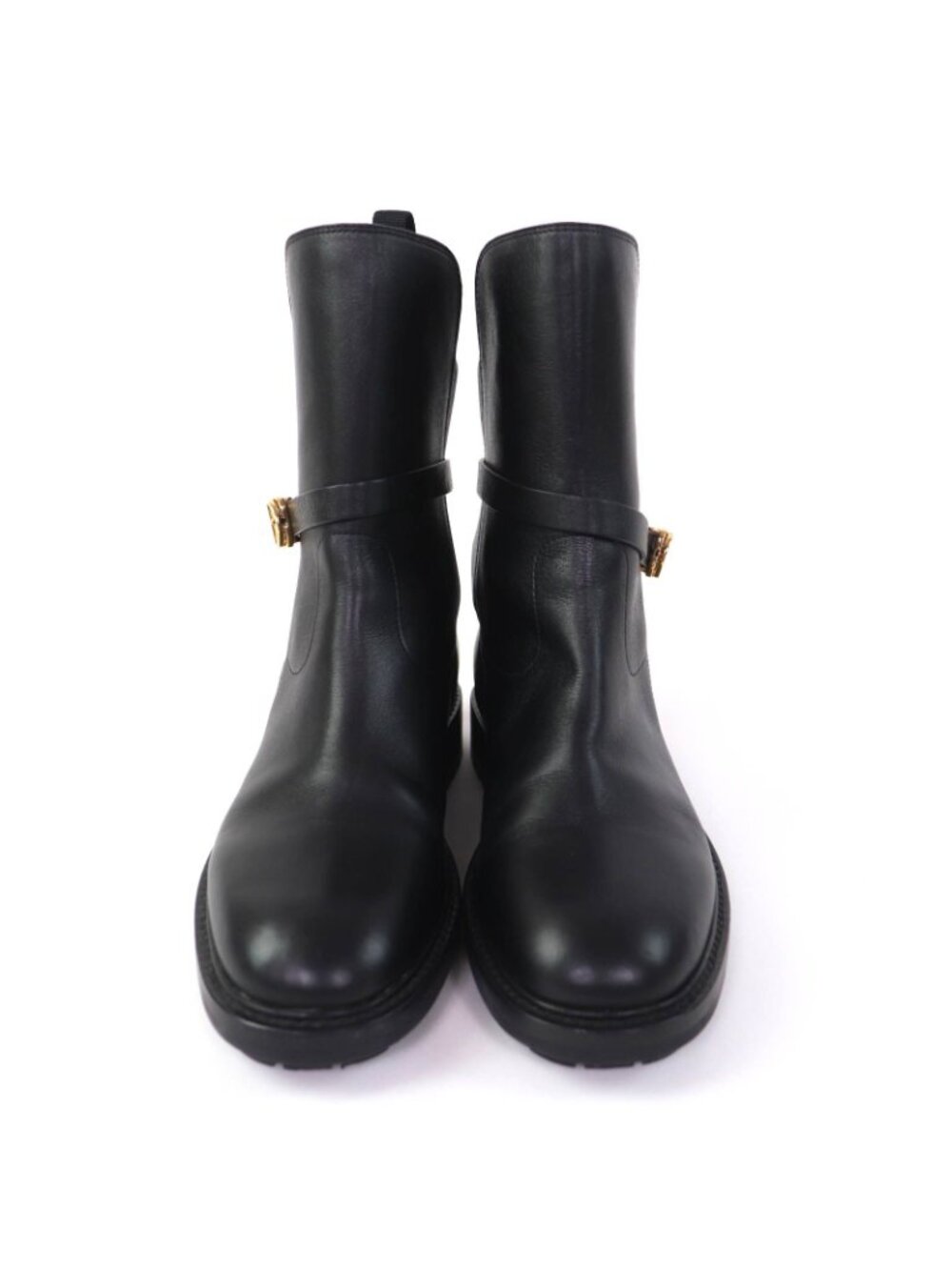 Dior Empreinte Leather Short Boots Black Gold - Picture 3 of 11